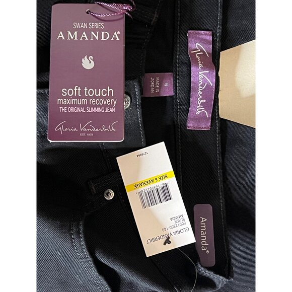 NWT Gloria Vanderbilt Amanda Jeans Size 6 Average Tapered Leg Classic Rise Soft - Picture 7 of 11